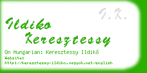 ildiko keresztessy business card